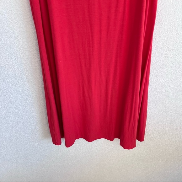Eileen Fisher Red Viscose Sleeveless Shift Dress - Picture 5 of 9